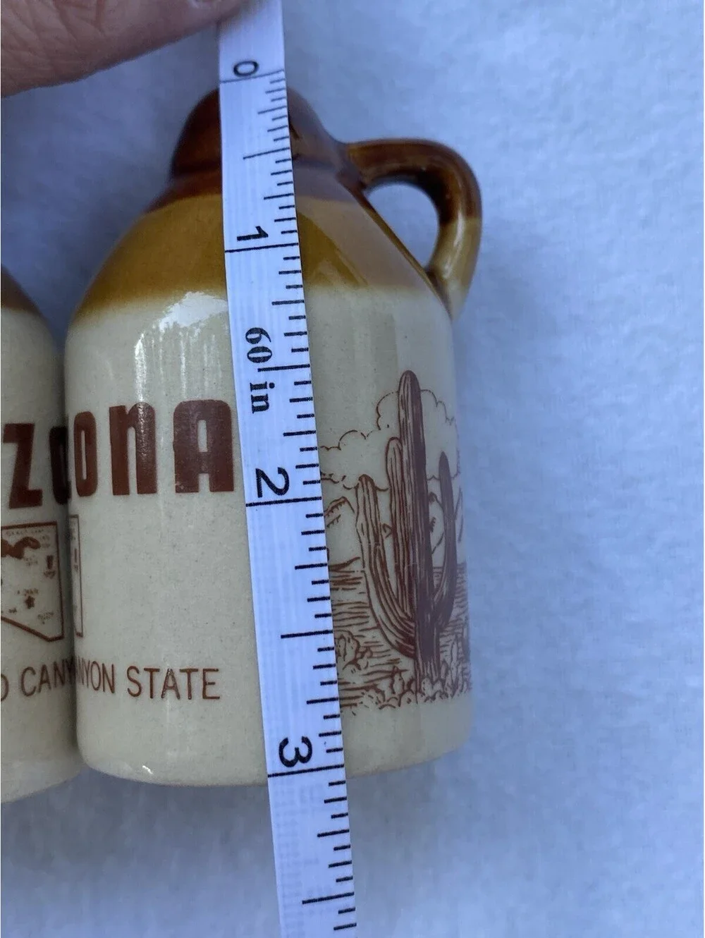 Vintage Arizona Salt & Pepper Shaker Jug Shaped Grand Canyon State Souvenir